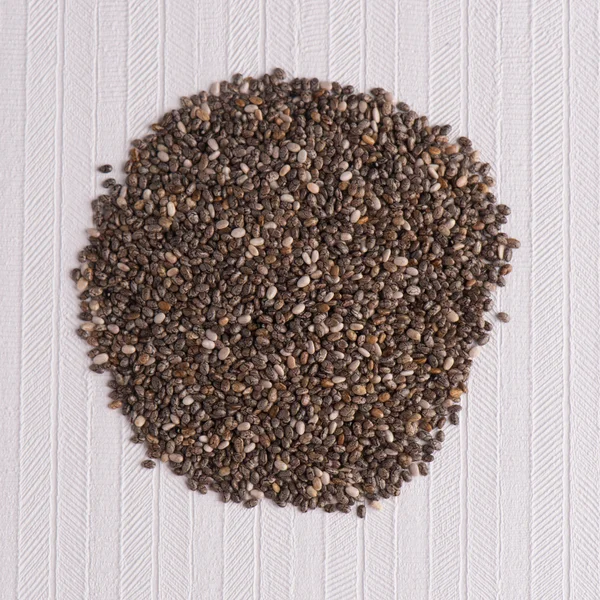 Círculo de sementes de chia — Fotografia de Stock