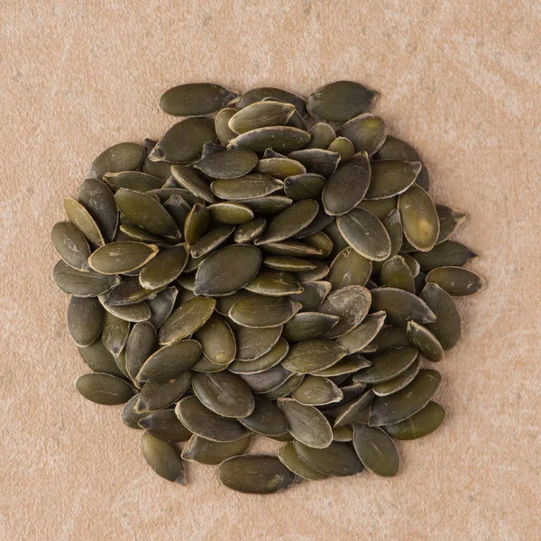 Círculo de sementes de abóbora — Fotografia de Stock