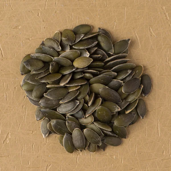 Círculo de sementes de abóbora — Fotografia de Stock