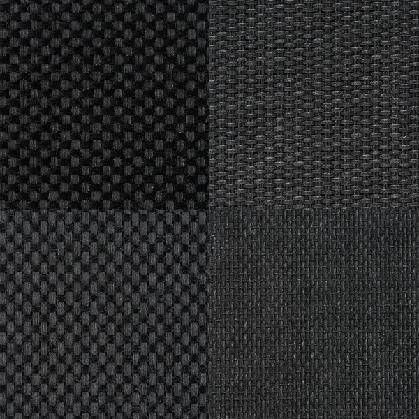 Набор образцов черной ткани — стоковое фото
