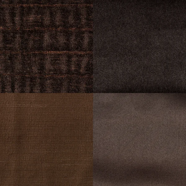 Набор образцов коричневой ткани — стоковое фото