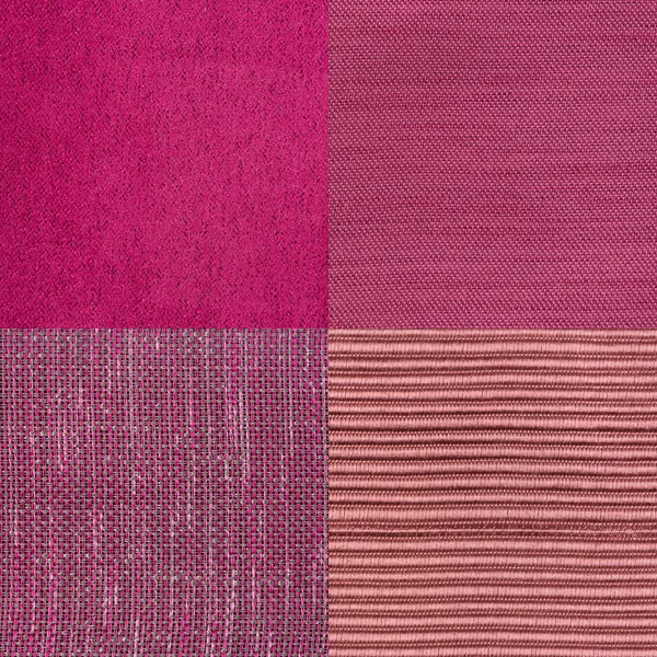 ピンク色の生地サンプルのセット — ストック写真