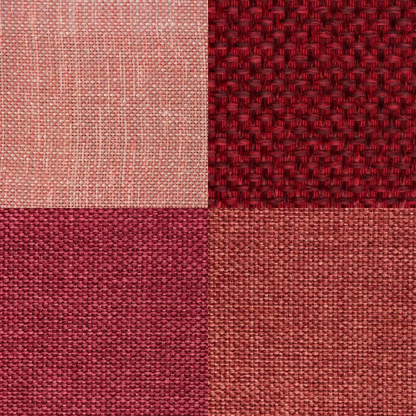 Set of red fabric samples — Stock Photo, Image