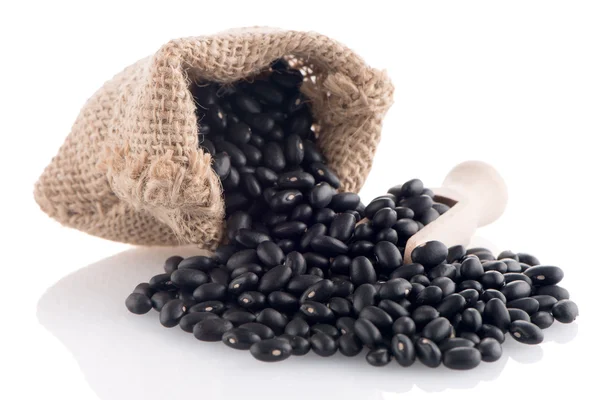 Black beans bag — Stock Photo, Image