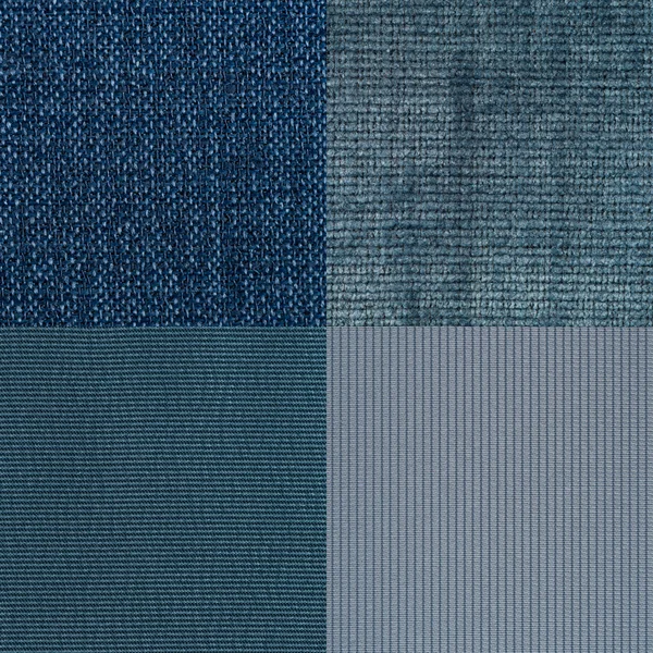 Set of blue fabric samples — Stock Photo, Image