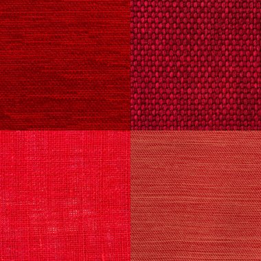 El kırmızı kumaş örnekleri