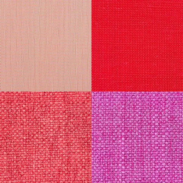 Set of pink fabric samples — Stock Photo, Image