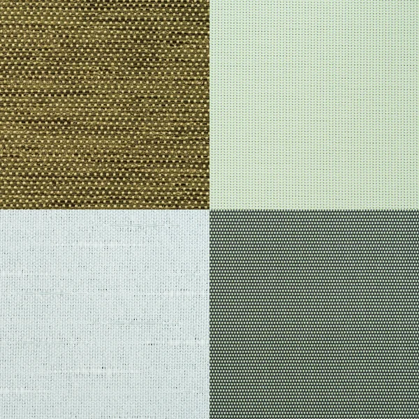 Set of green fabric samples — Stock Photo, Image
