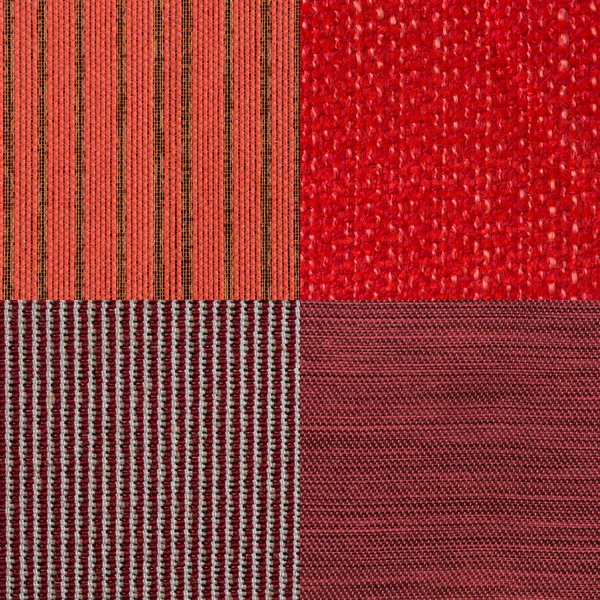 Set of red fabric samples — Stock Photo, Image