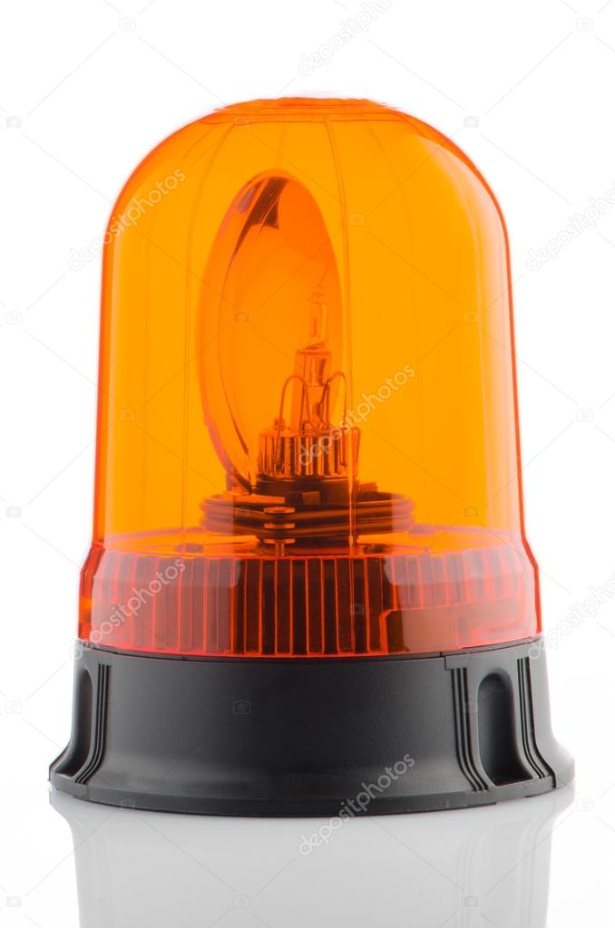 Orange rotating beacon 