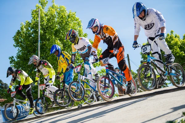 Racing start during trainings — Stock Photo, Image