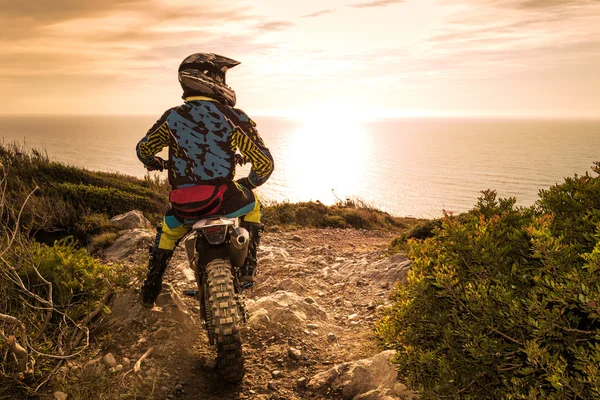 Enduro fiets rider — Stockfoto