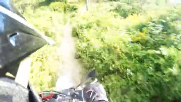 Enduro bike rider POV — Stock Video