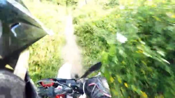 Enduro bike rider POV — Stock Video