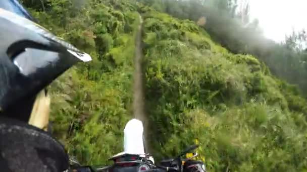 Pengendara sepeda Enduro POV — Stok Video