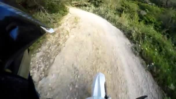 Enduro bike rider POV — Stock Video