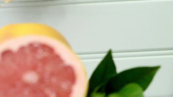 Стиглі грейпфрут — стокове відео