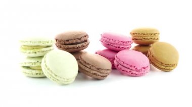renkli Fransız macarons