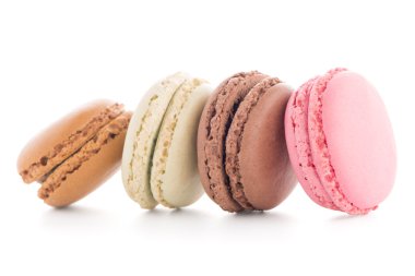 renkli Fransız macarons