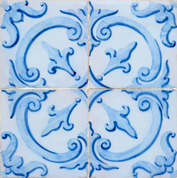 Traditional Portuguese glazed tiles — Stock Photo, Image