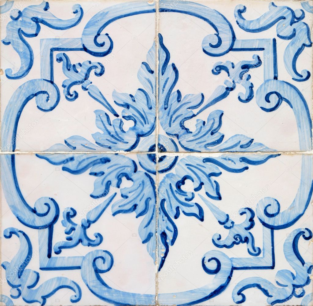 Traditional Portuguese glazed tiles