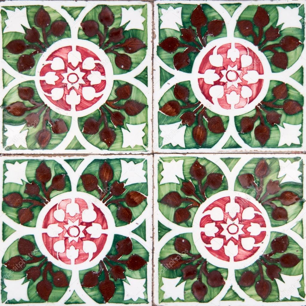 Traditional Portuguese glazed tiles