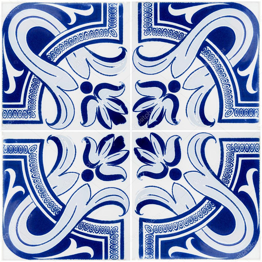 Traditional Portuguese glazed tiles