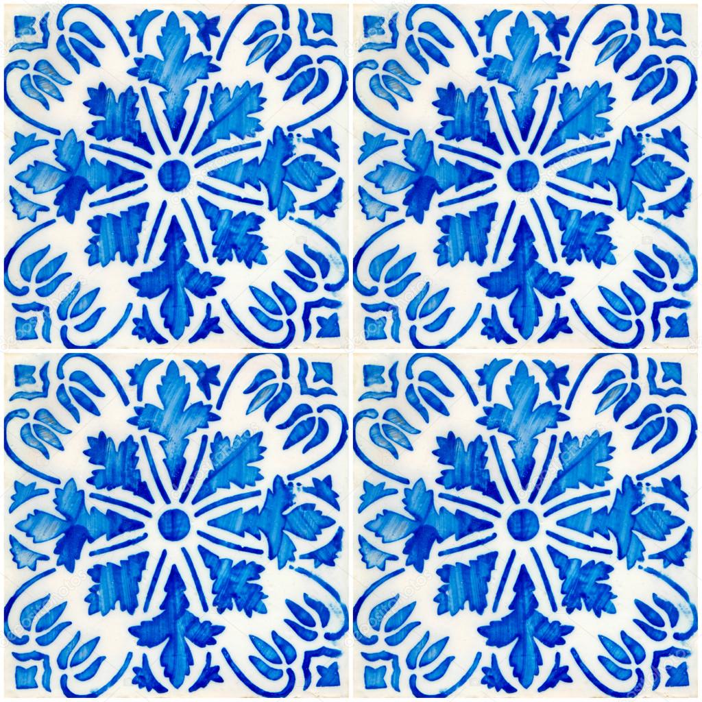 Traditional Portuguese glazed tiles