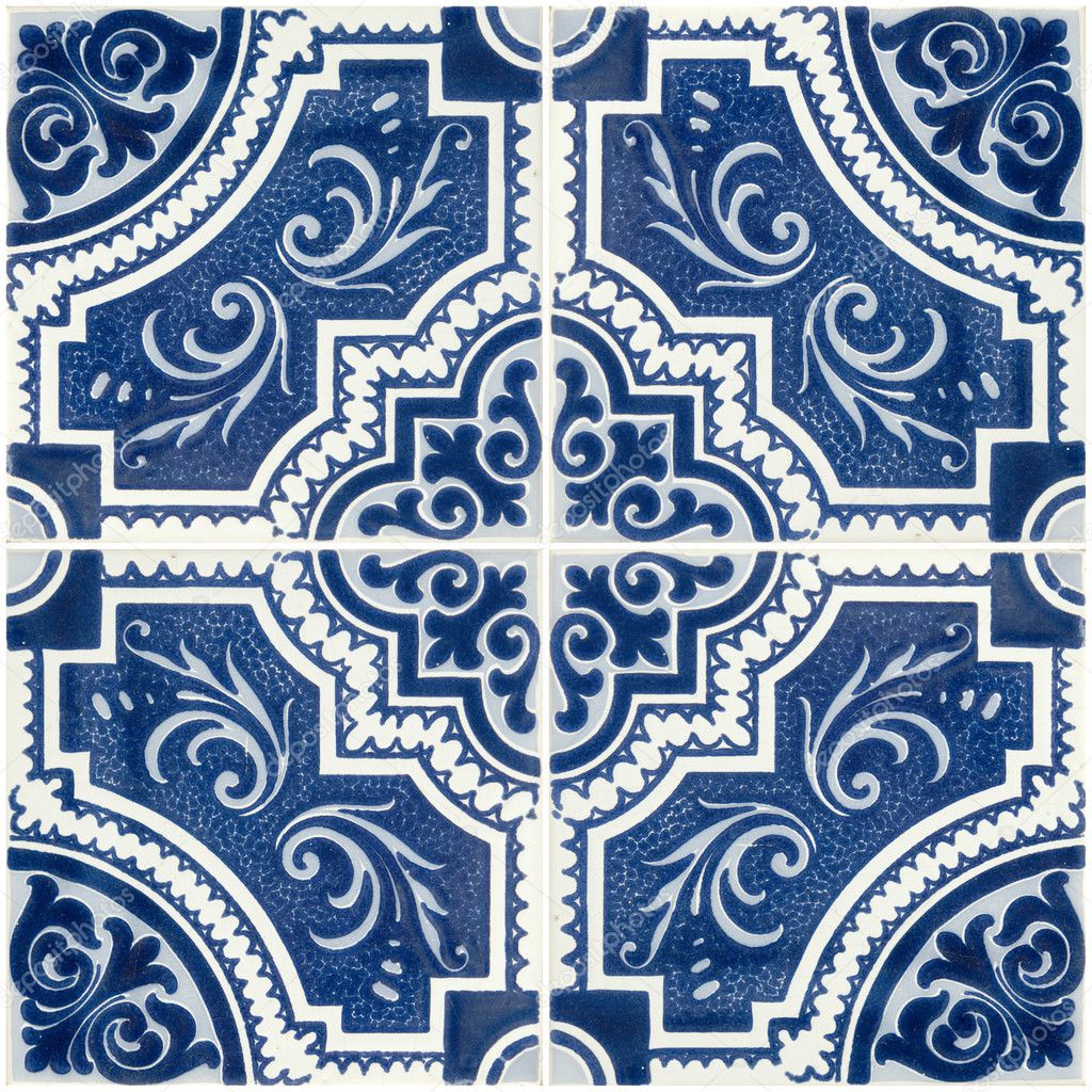 Traditional Portuguese glazed tiles