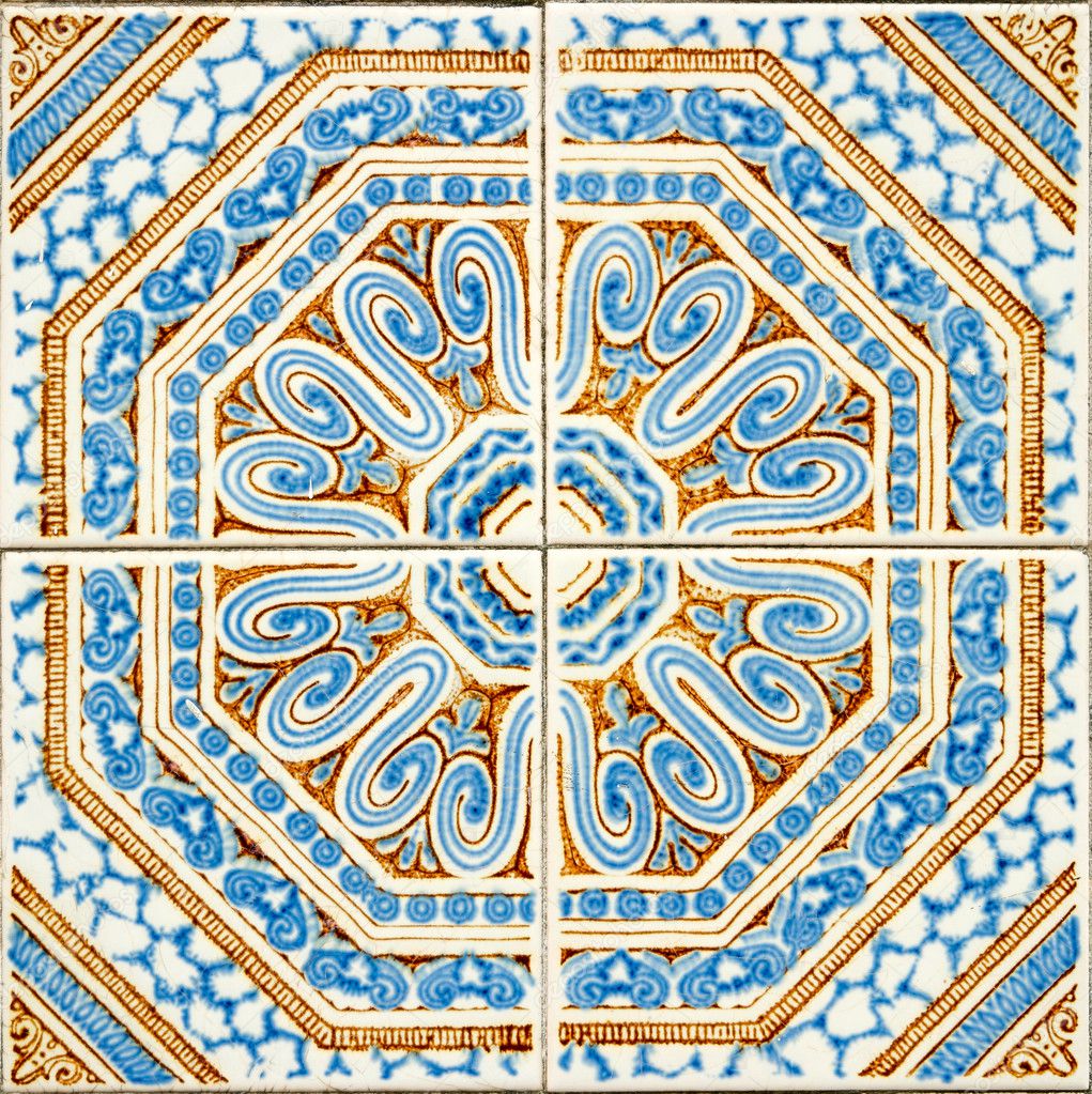 Traditional Portuguese glazed tiles