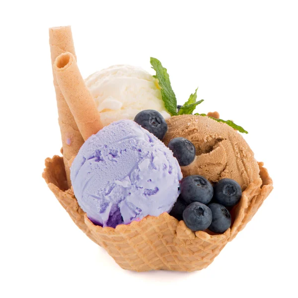 Palette gelato in ciotola per wafer — Foto Stock