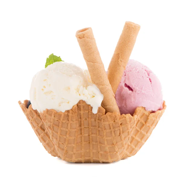 Palette gelato in ciotola per wafer — Foto Stock