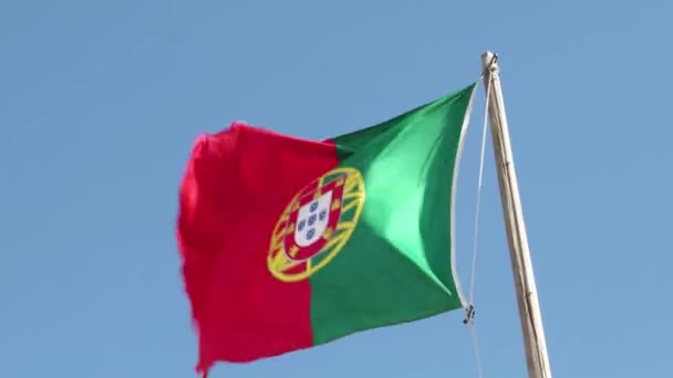 Vlag van Portugal — Stockvideo