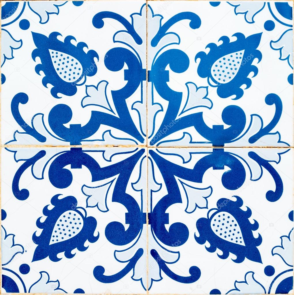 Traditional Portuguese glazed tiles