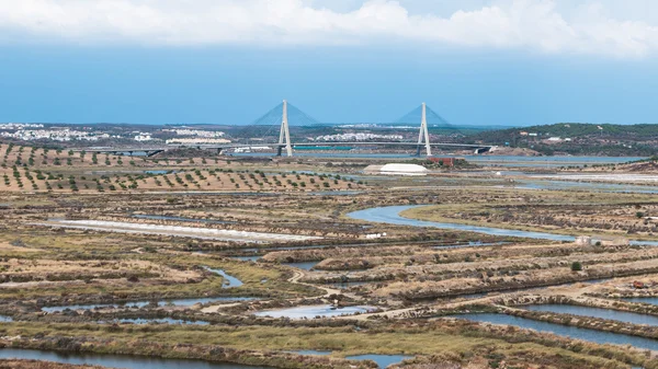 Brücke über den Fluss Guadiana — Stockfoto