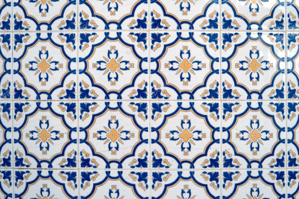 Traditional Portuguese glazed tiles