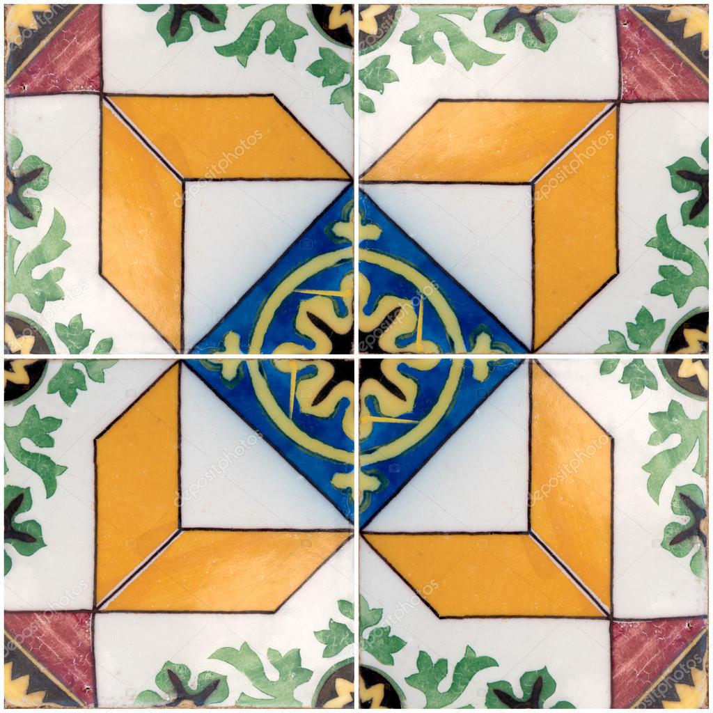 Traditional Portuguese glazed tiles