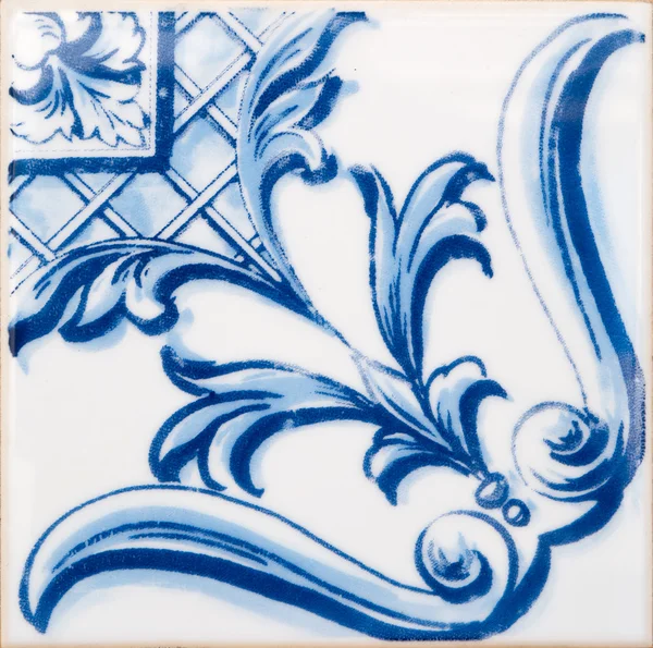 Traditional Portuguese glazed tiles — Stock Photo, Image