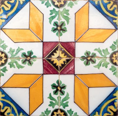 geleneksel Portekiz sırlı çini