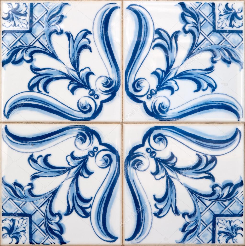 Traditional Portuguese glazed tiles