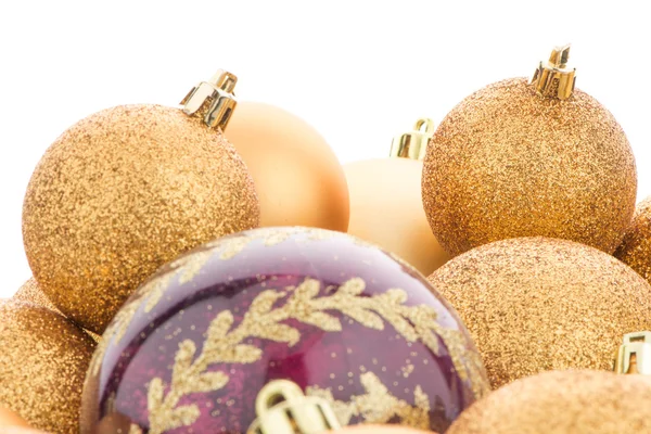 Boules de Noël dorées — Photo