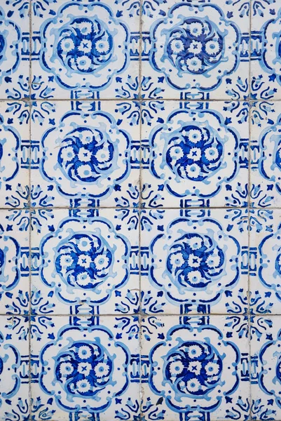 Traditional Portuguese glazed tiles — Stock Photo, Image