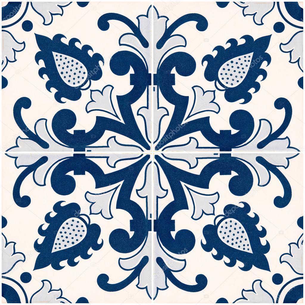 Traditional Portuguese glazed tiles