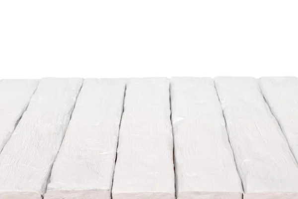 Білий деревини таблиці — стокове фото