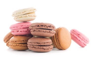 renkli Fransız macarons