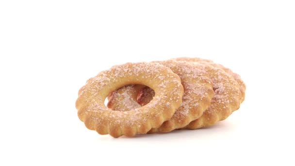 Gros plan de biscuits anneaux — Video