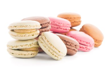 renkli Fransız macarons