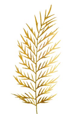 Altın christmas dekorasyon şubeleri