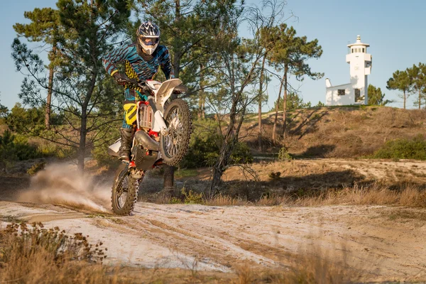 Enduro fiets rider — Stockfoto