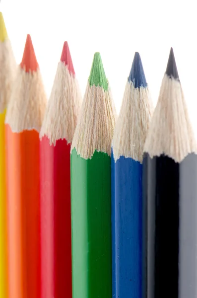 Gros plan des crayons de couleur — Photo